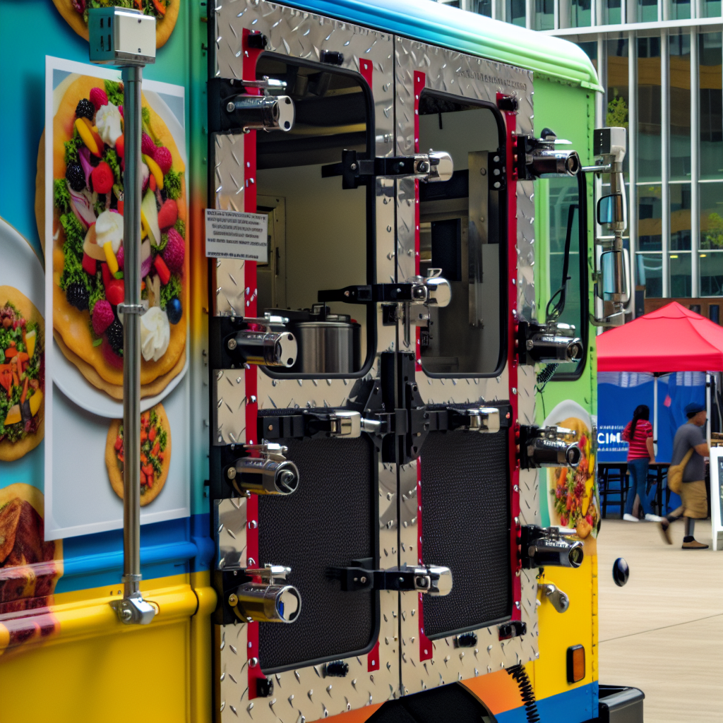 Secure food truck setup