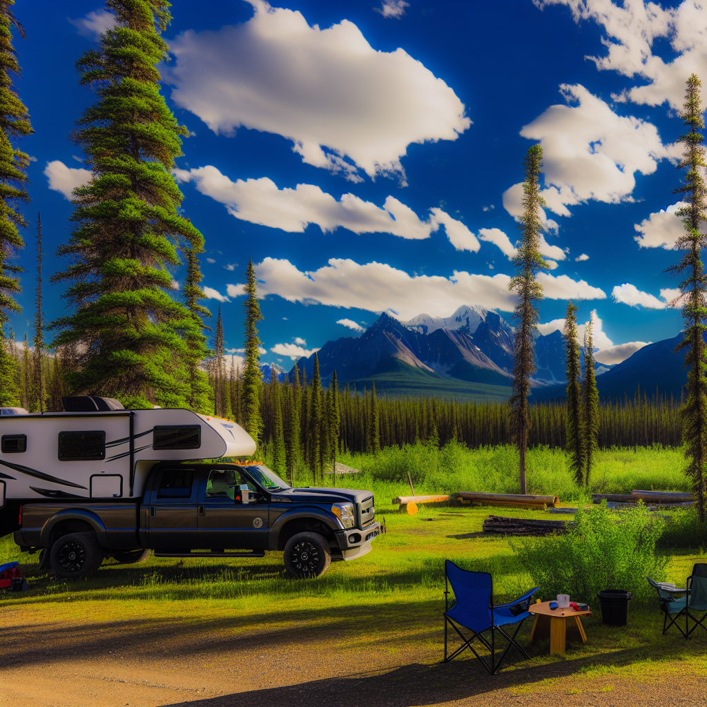 Truck Camper in Landscape
