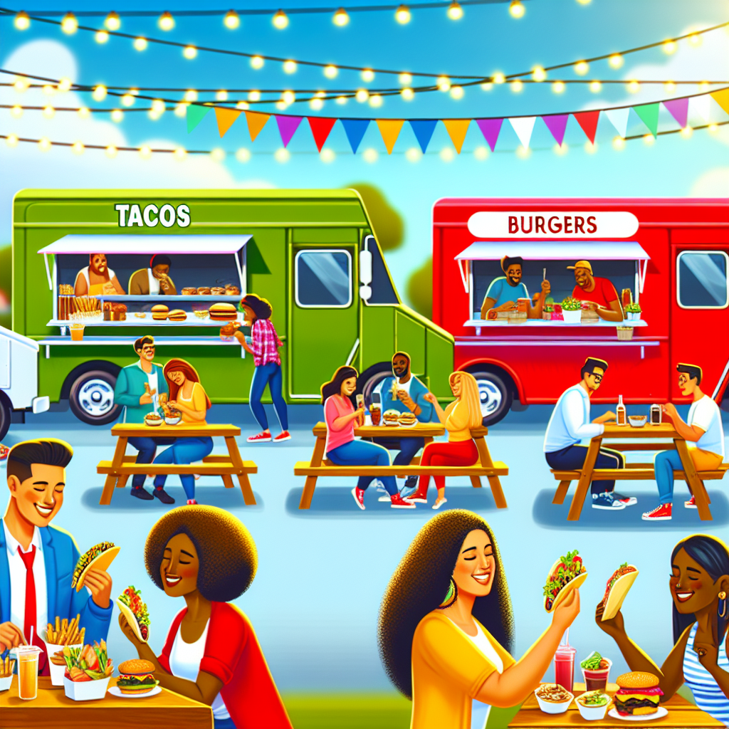 Vibrant Food Truck Rally Scene