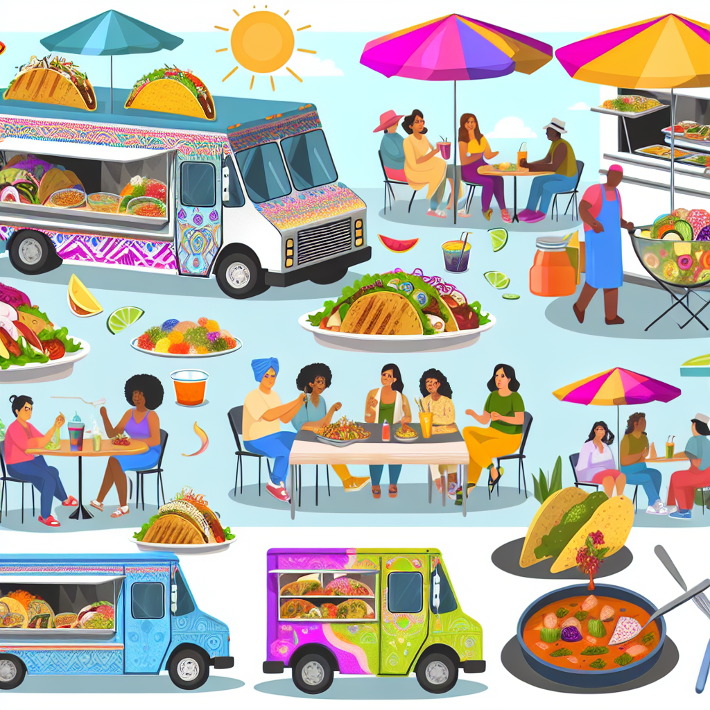 Diverse Food Truck Dishes