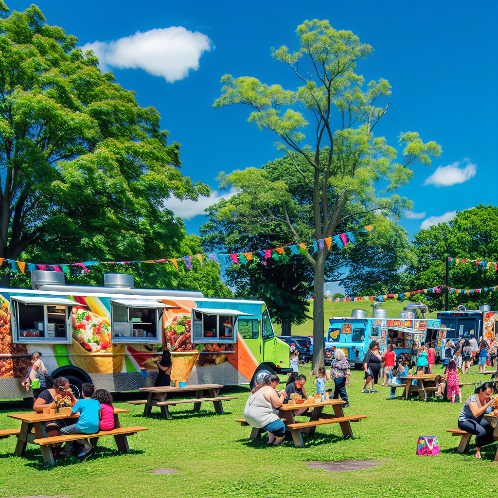 Food Trucks in Summer Settings