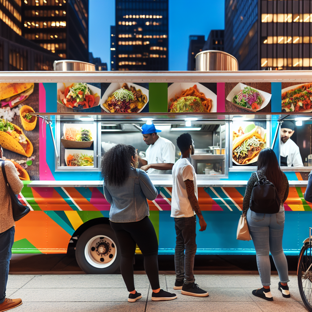 Food truck in action