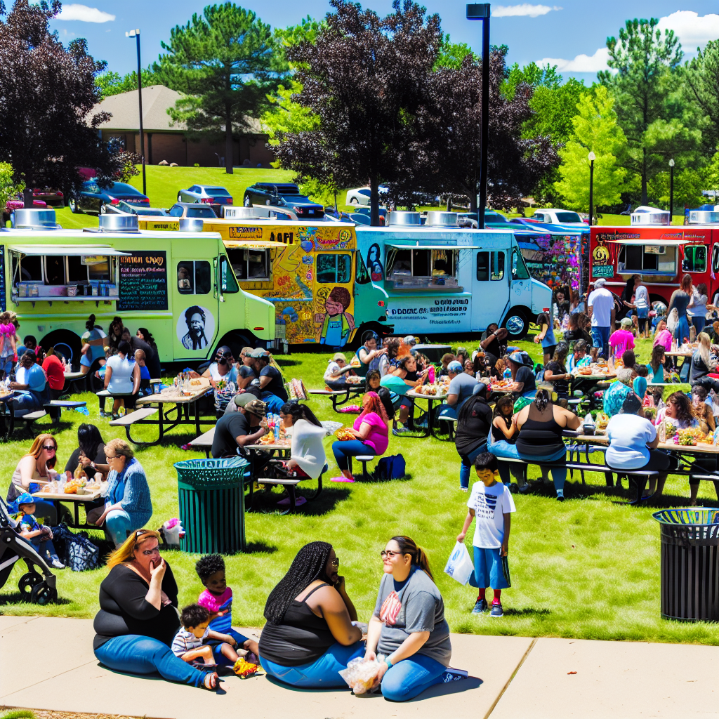 A vibrant food truck scene in Lakewood