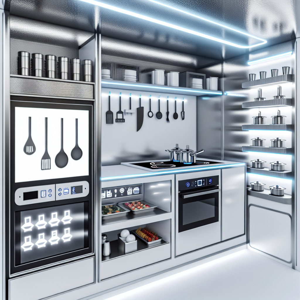Smart Kitchen Setup in a Food Truck