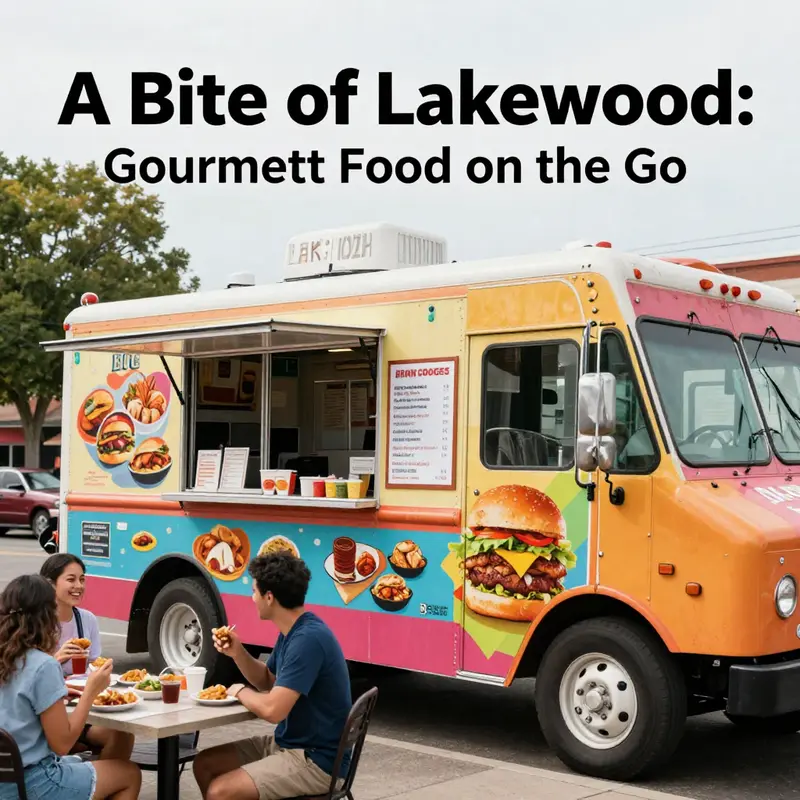 A Bite Food Truck offering gourmet meals in the heart of Lakewood.