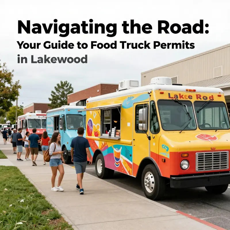 A vibrant food truck attracted customers at a busy Lakewood market.