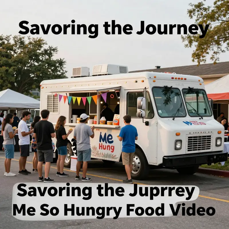 The Me So Hungry Food Truck in a lively area with customers engaging and enjoying a rich community environment.