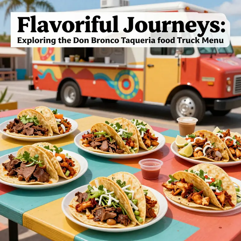 A colorful assortment of taco offerings from Don Bronco Taqueria, showcasing diverse flavors and ingredients.