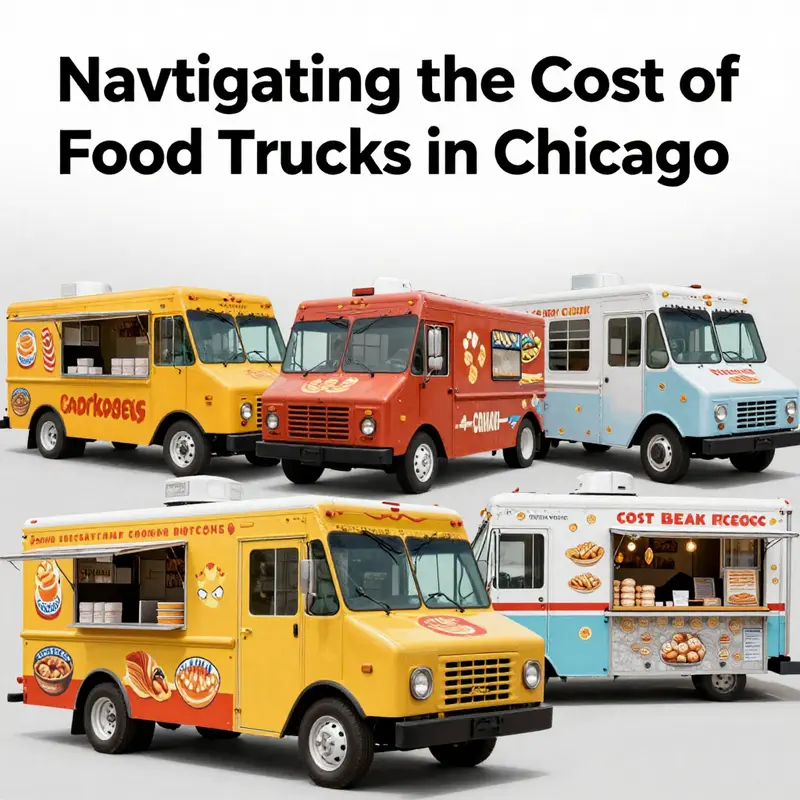 A diverse array of food trucks representing various culinary options available in Chicago.