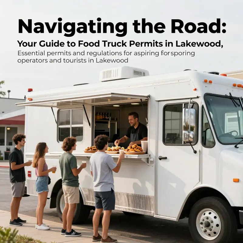 A lively food truck scene in Lakewood, illustrating the food truck culture within the community.