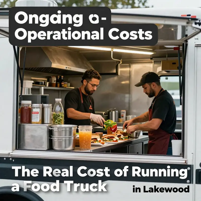 The colorful food truck representing the significant initial investment needed to start a food truck business.
