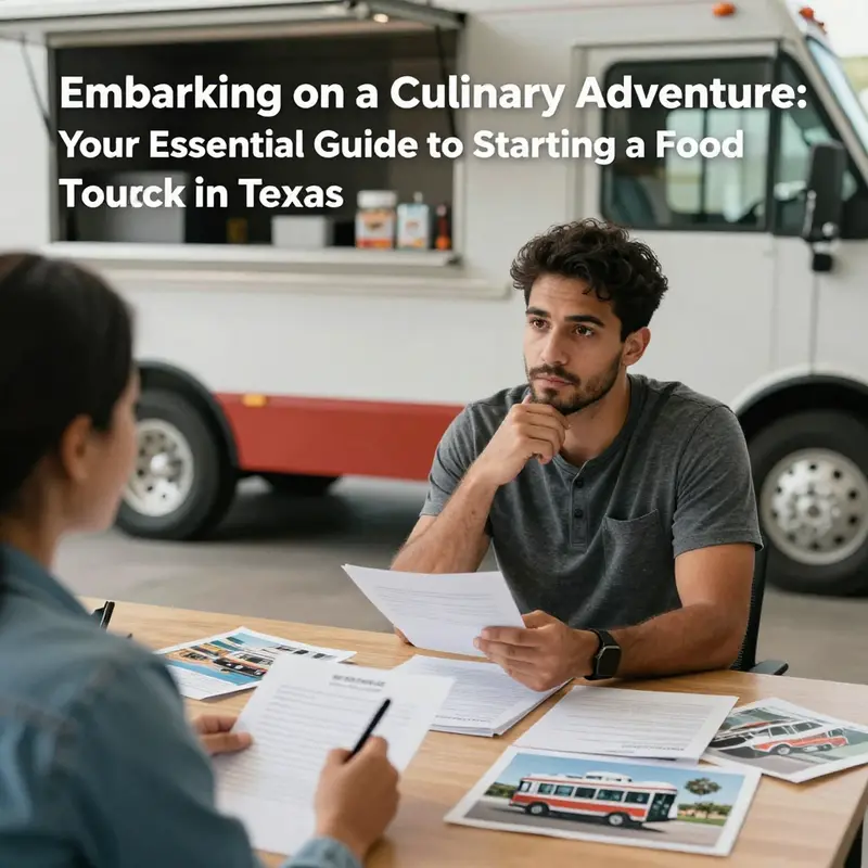 An entrepreneur navigates the business registration process, vital for launching a food truck.