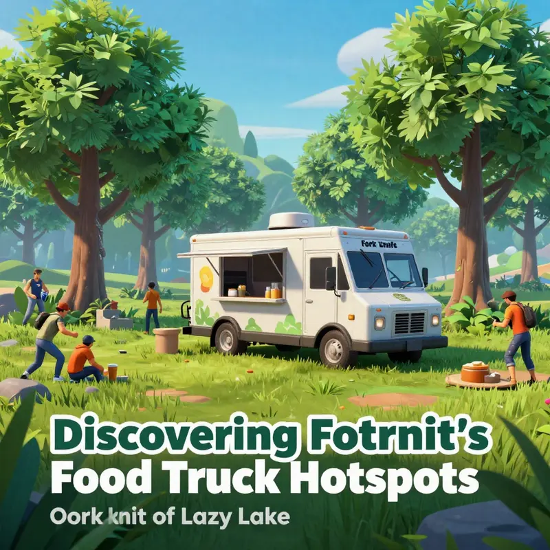 Durr Burger stands out as a favorite food truck in Fortnite, located near Pleasant Park.