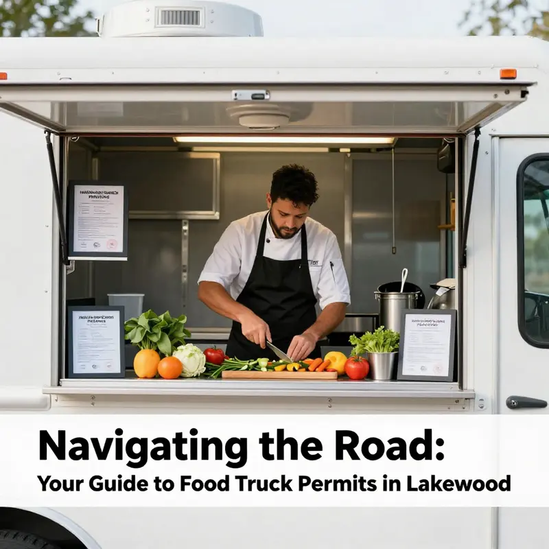 A vibrant food truck attracted customers at a busy Lakewood market.