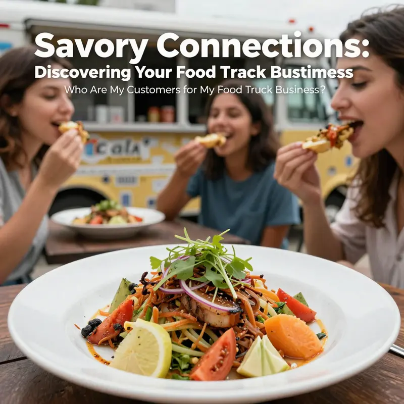 Health-conscious consumers enjoying fresh, nutritious offerings at a bustling food truck.