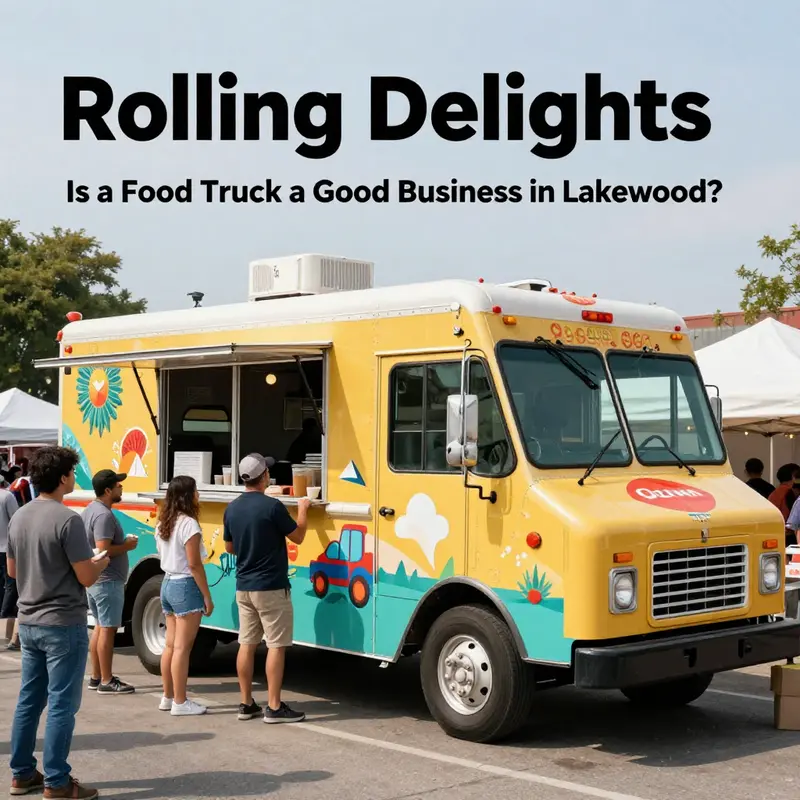The bustling scene outside a food truck shows how cost-efficient food trucks attract diverse customers.