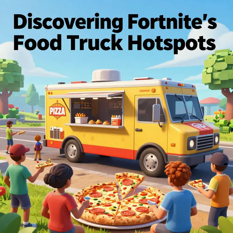Durr Burger stands out as a favorite food truck in Fortnite, located near Pleasant Park.