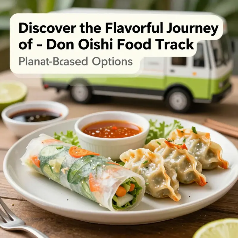 A tempting selection of signature dishes from Don Oishi Food Truck, representing the vibrant flavors of their Japanese fusion menu.