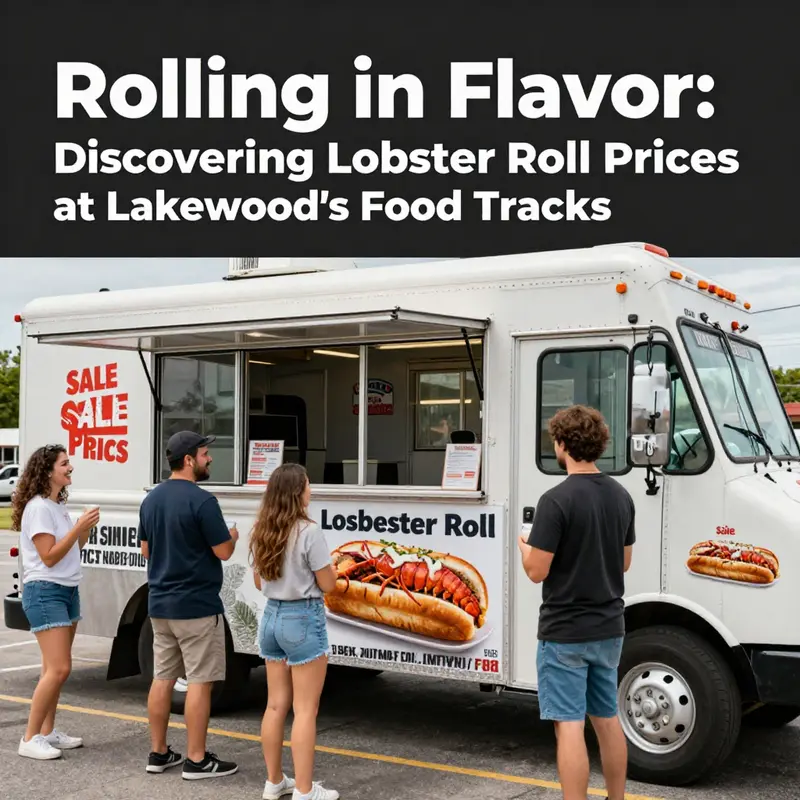 Food trucks showcasing their delicious lobster rolls at an urban food festival.
