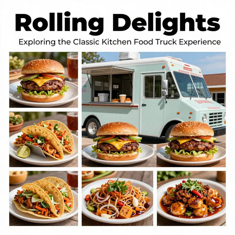 The bustling atmosphere of a classic kitchen food truck at a popular Lakewood street market.