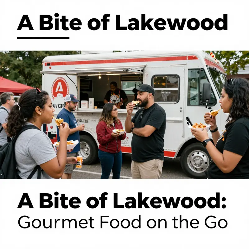 A Bite Food Truck offering gourmet meals in the heart of Lakewood.