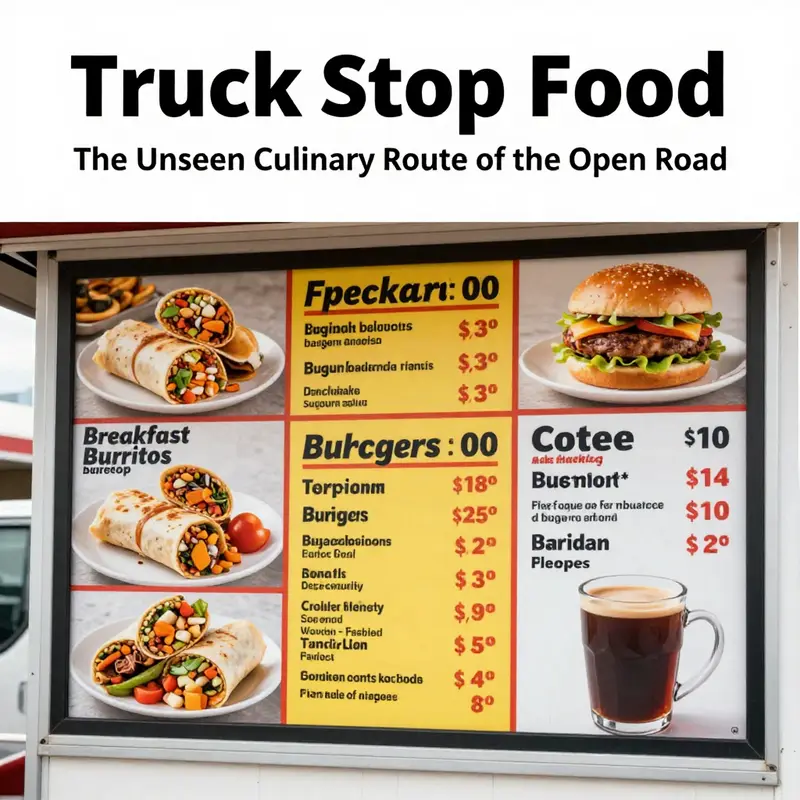 Long-haul drivers enjoying the convenience of hearty meals at a truck stop.