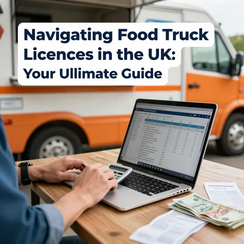 A food truck showing off its hygiene rating while delighting festival-goers.