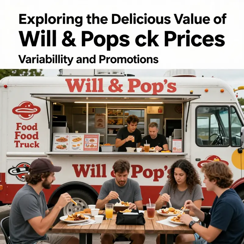 A vibrant menu display showcasing the delectable offerings from Will & Pop’s food truck.