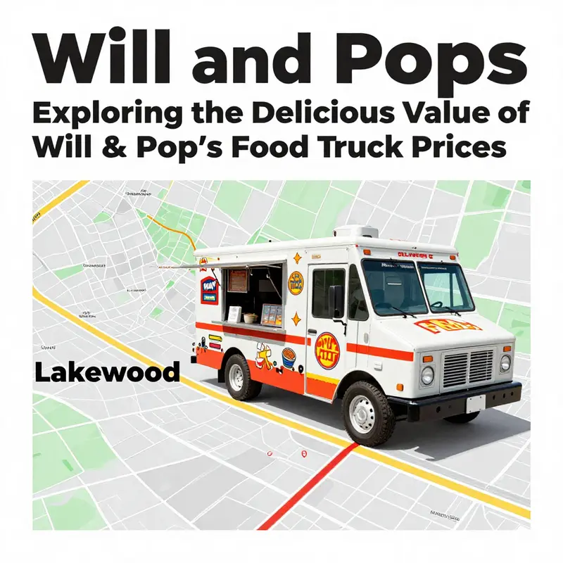 A vibrant menu display showcasing the delectable offerings from Will & Pop’s food truck.