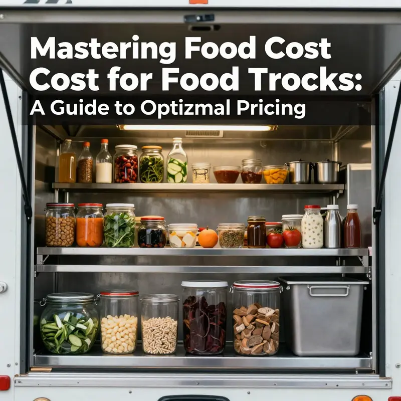Visual representation of the ideal food cost percentage range for food trucks.