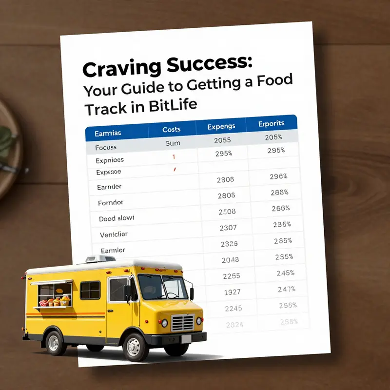 Choosing a food truck job in BitLife—a pivotal first step toward culinary success!
