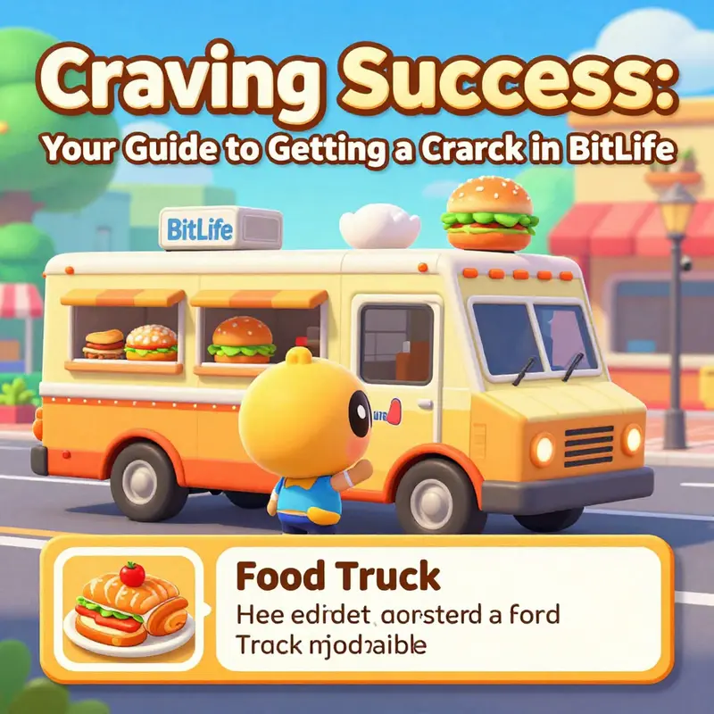 Choosing a food truck job in BitLife—a pivotal first step toward culinary success!