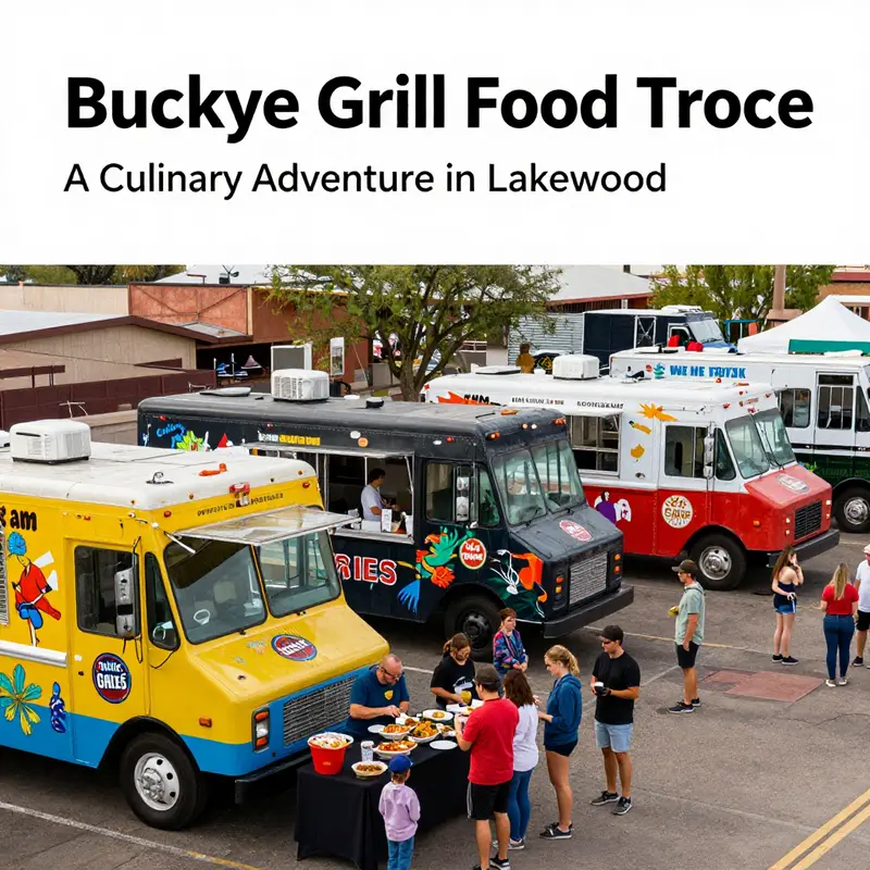 The lively food truck scene in Buckeye, Arizona, filled with local offerings and a community vibe.