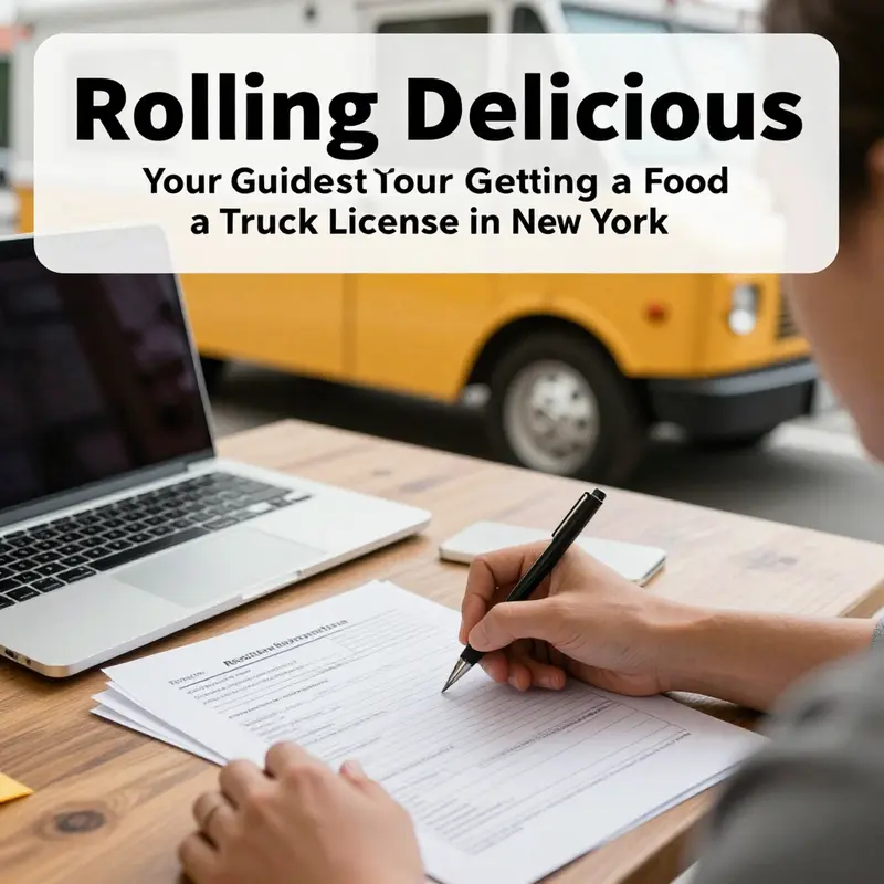 Diverse food trucks parked on a busy street, representing the vibrant food culture of NYC.