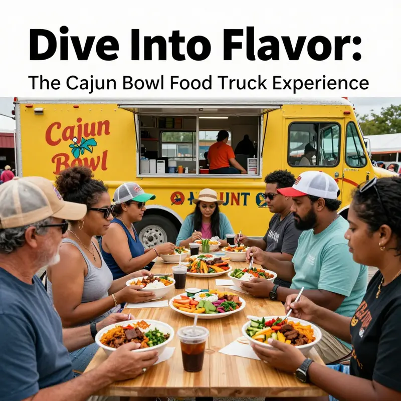 The Cajun Bowl Food Truck offering an authentic fusion of flavors to delighted customers.