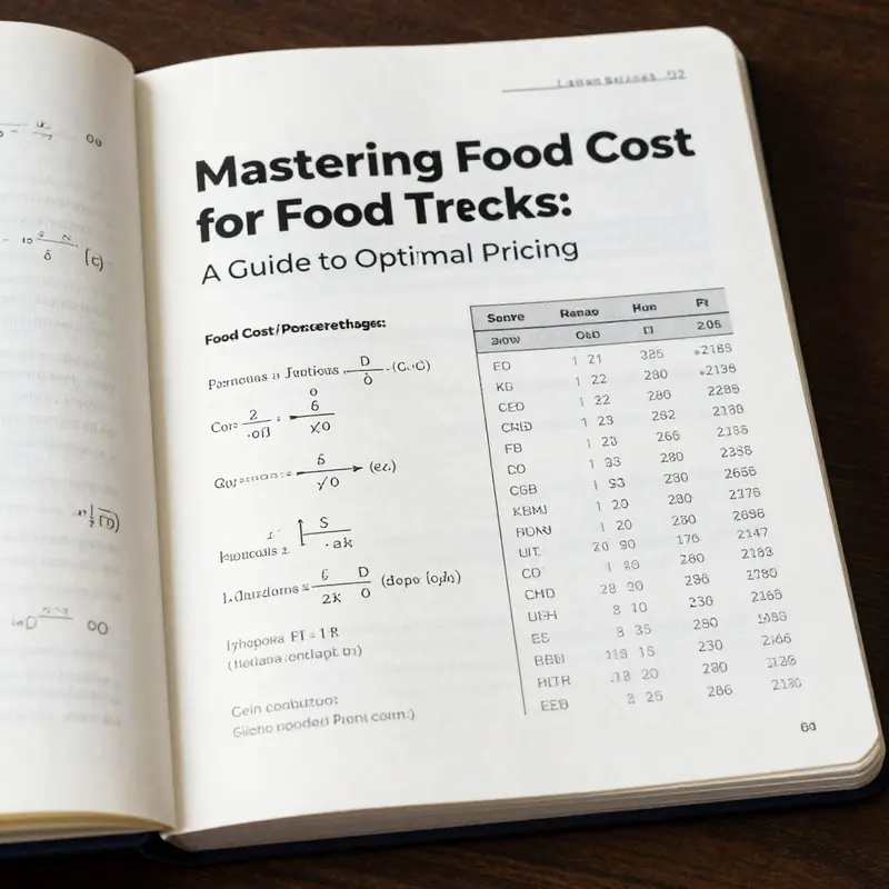Visual representation of the ideal food cost percentage range for food trucks.