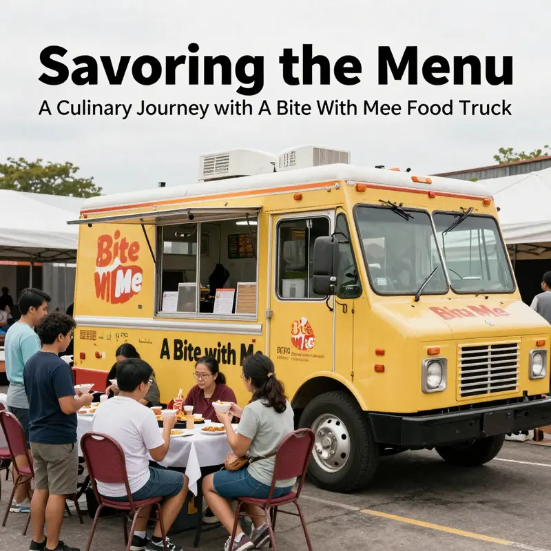 A selection of delicious dishes from A Bite With Mee food truck’s diverse menu.