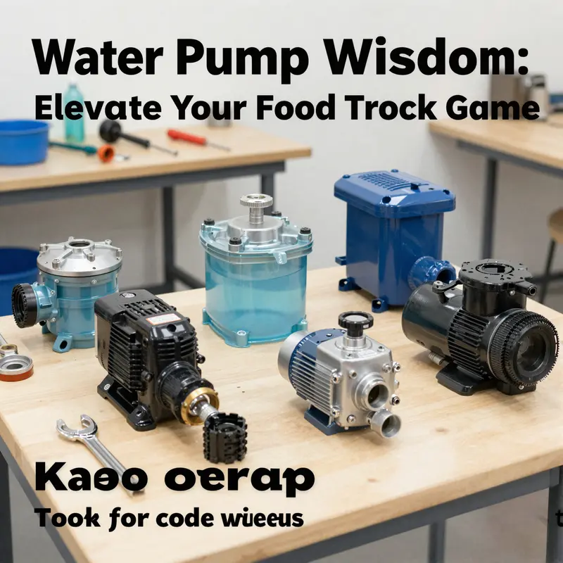 Various water pumps ideal for food truck installation, demonstrating the diversity available.