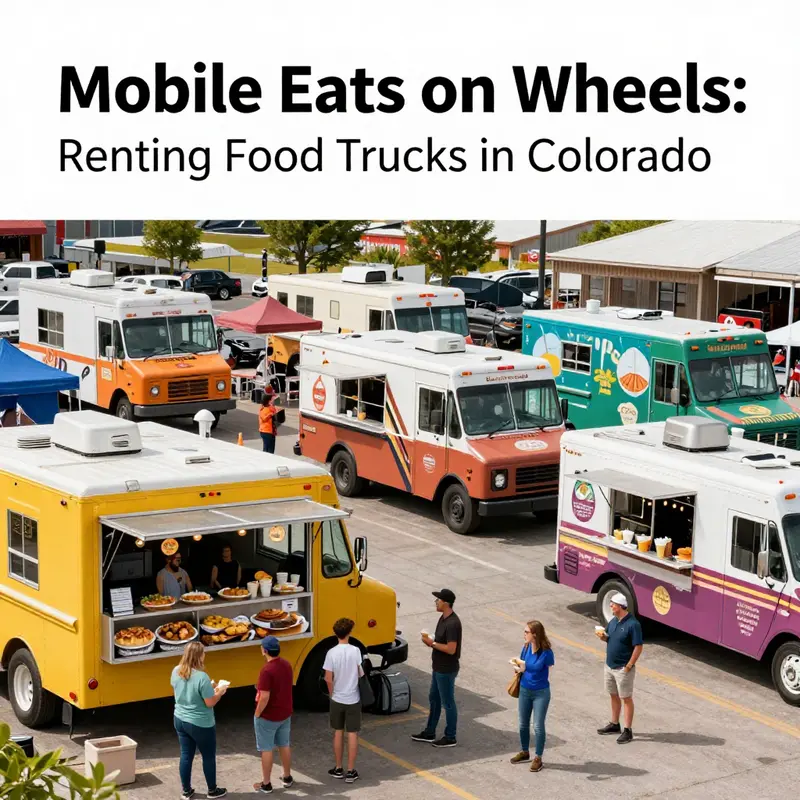 An overview of the vibrant food truck rental landscape in Colorado while showcasing cheerful diners.