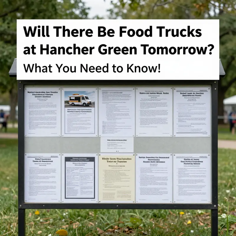 A lively scene of attendees enjoying the ambiance at Hancher Green, showcasing the community love for food trucks.