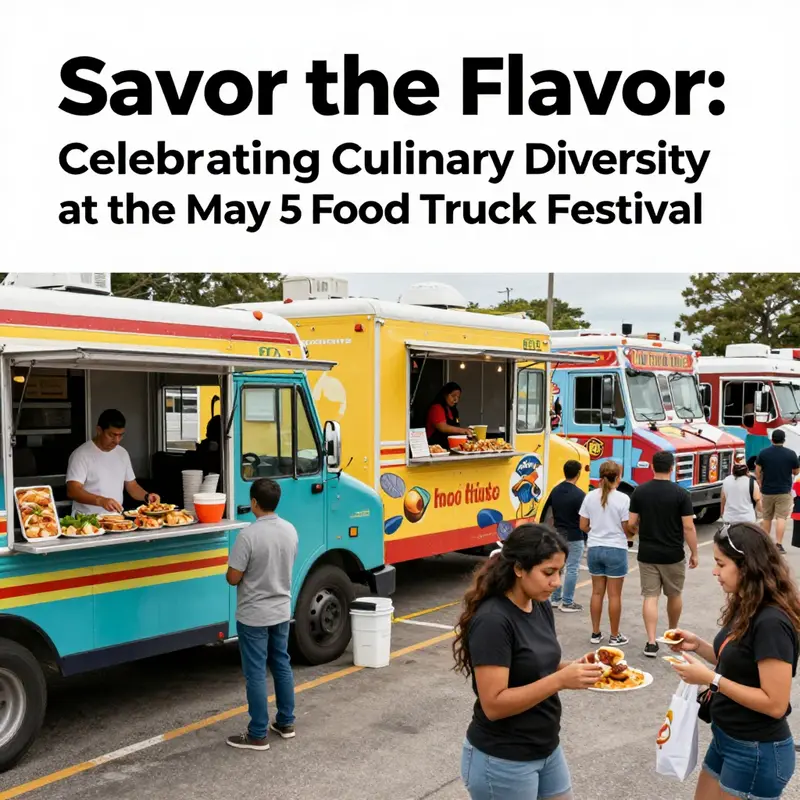 A colorful array of food trucks featuring diverse cuisines ready to impress at the festival.