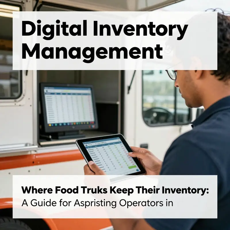 Organized refrigerated storage keeps perishable goods fresh in food trucks.