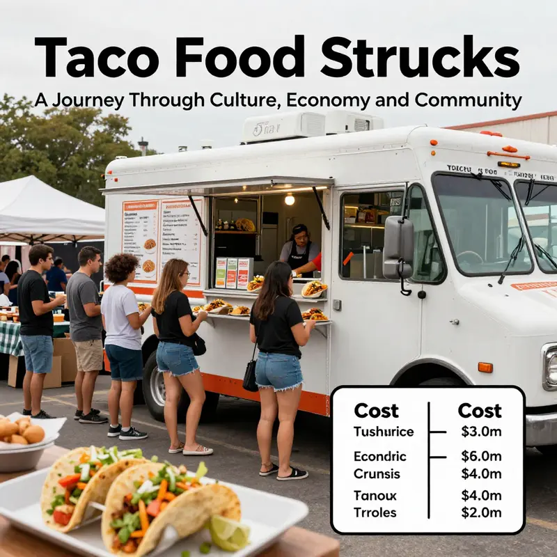 An artistic representation of the evolution of food trucks highlighting the transformation from lunch wagons to vibrant taco food trucks.