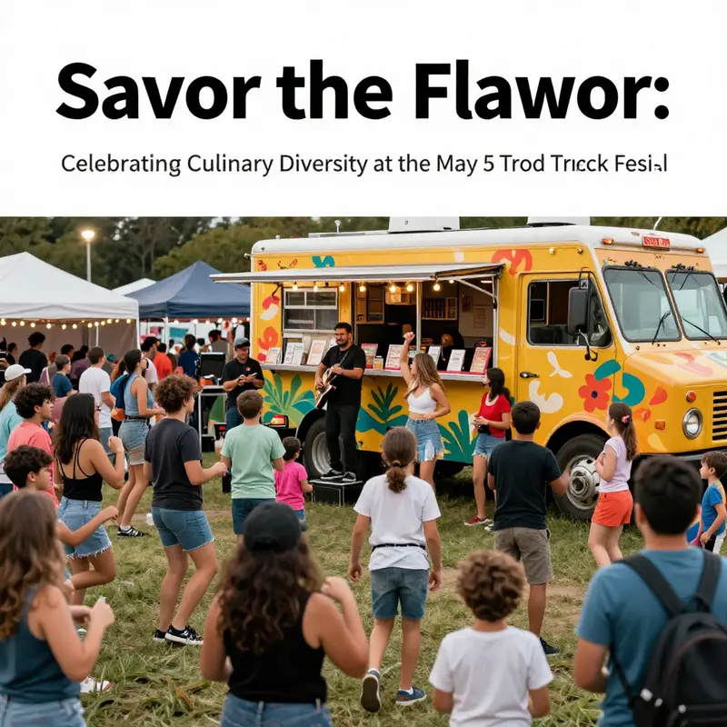 A colorful array of food trucks featuring diverse cuisines ready to impress at the festival.