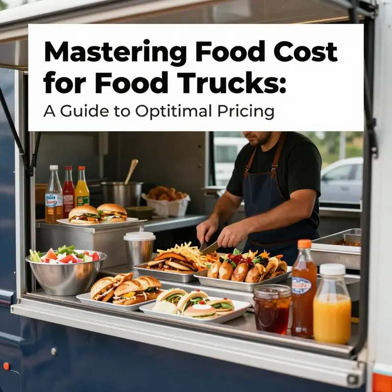 Visual representation of the ideal food cost percentage range for food trucks.