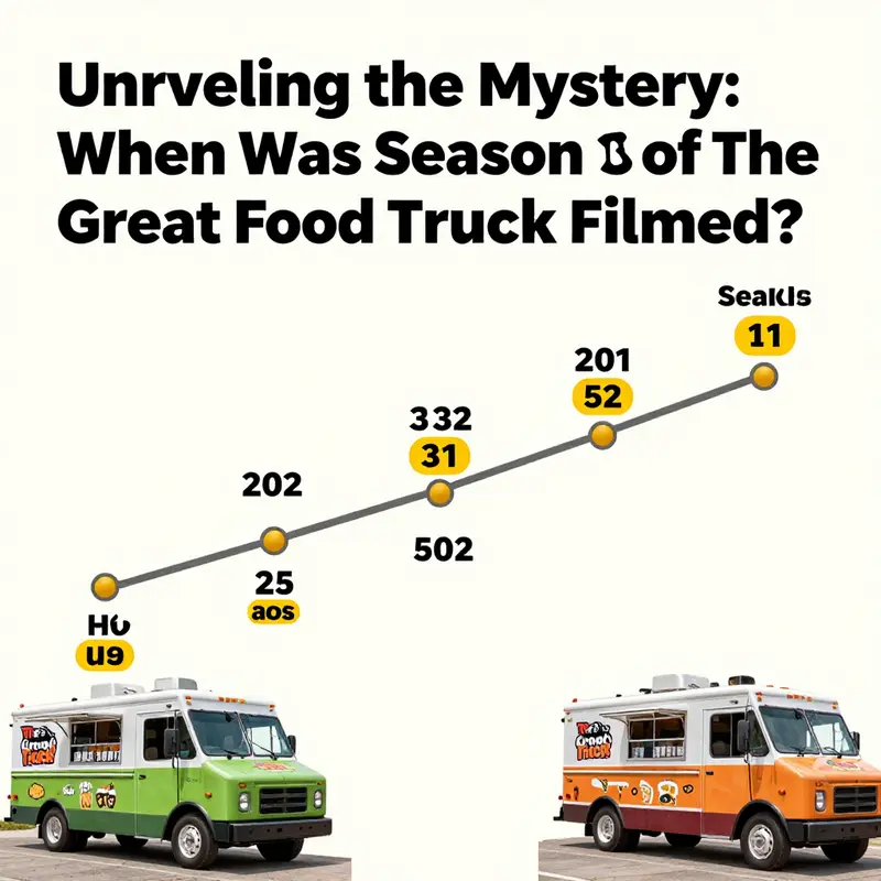 Food trucks lined up on a vibrant street, symbolizing the competitive excitement as fans await the airing of Season 13.