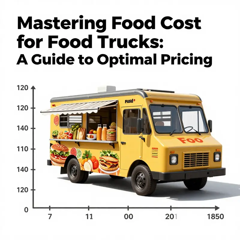 Visual representation of the ideal food cost percentage range for food trucks.