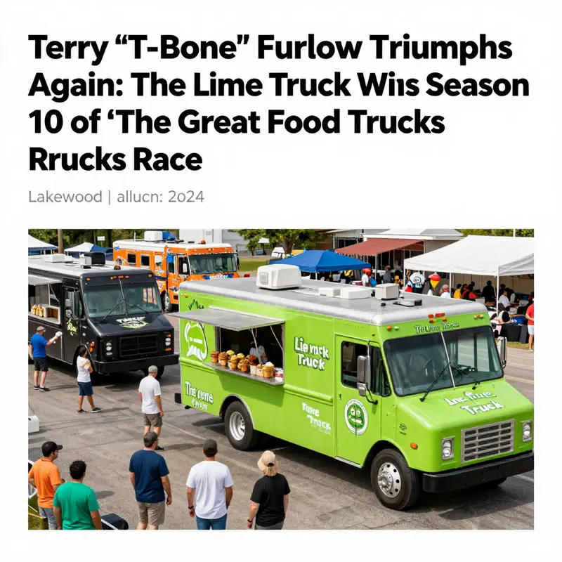 Vibrant gathering of food trucks at a festival in Lakewood, reflecting the local food culture.