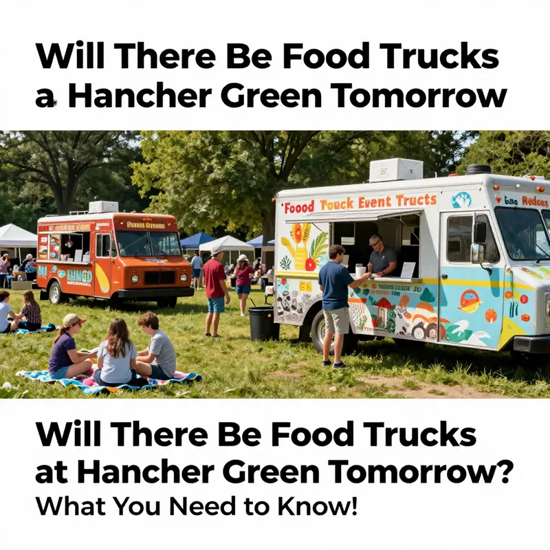 A lively scene of attendees enjoying the ambiance at Hancher Green, showcasing the community love for food trucks.