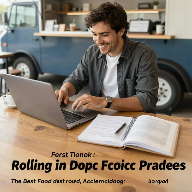 An engaging food truck scene showcasing the lively atmosphere of a thriving street food business.